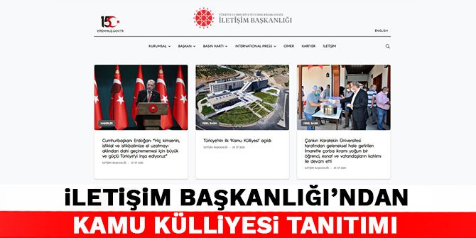 İletişim Başkanlığı’ndan Kamu Külliyesi Tanıtımı