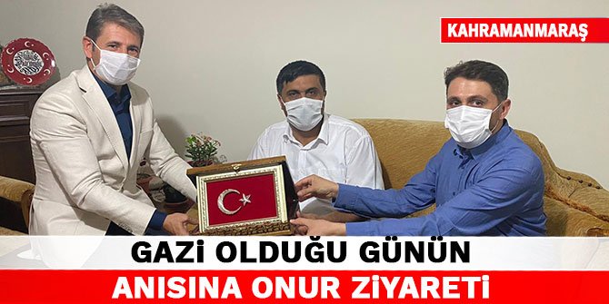 Gazi olduğu günün anısına onur ziyareti