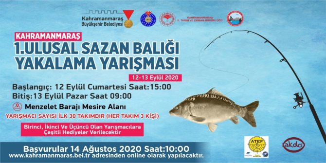 1. Ulusal Sazan Balığı Yakalama Yarışması Yapılacak!
