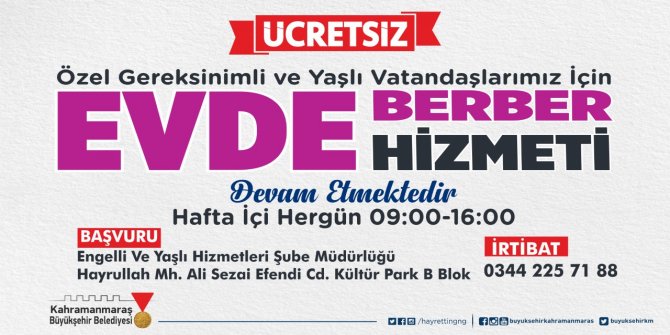 Evde Berber Hizmeti yeniden başladı!