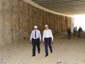 ERKOÇ TÜNEL KAVŞAKTA İNCELEMEDE BULUNDU