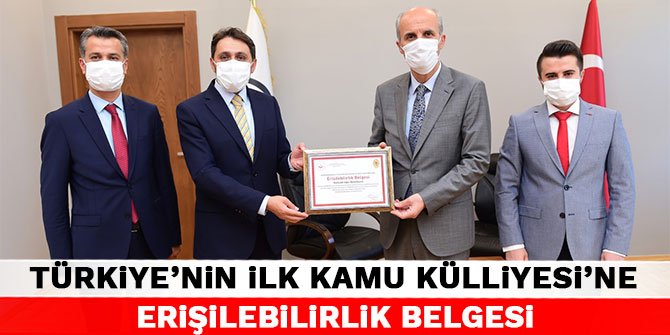 Türkiye'nin ilk Kamu Külliyesi’ne Erişilebilirlik Belgesi