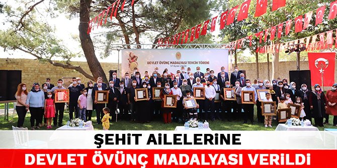 Kahramanmaraş'ta şehit ailelerine devlet övünç madalyası verildi