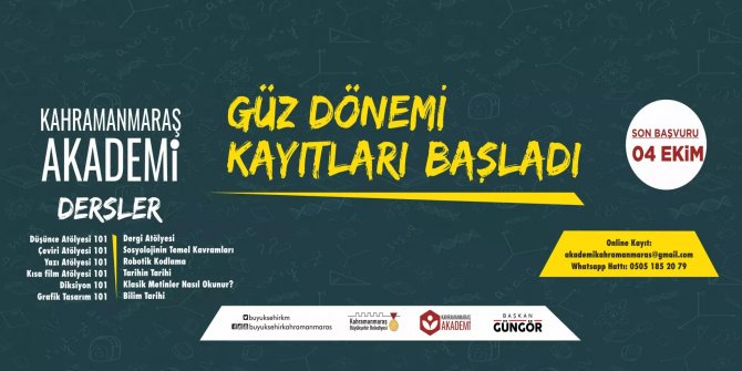 Kahramanmaraş Şehir Akademisi Açılıyor