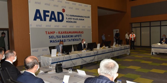 Kahramanmaraş'ta sel/su baskını masabaşı tatbikatı düzenlendi