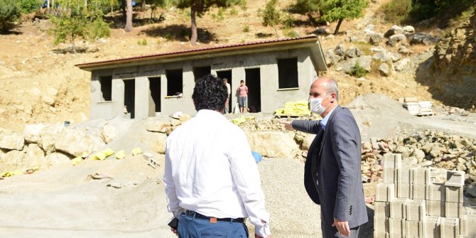 Başkan Okay çalışmaları yerinde inceledi