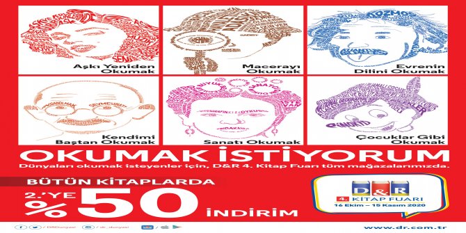 İkinci kitap %50 indirimle D&R ziyaretçilerini bekliyor