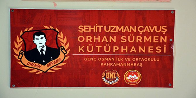 Şehit Orhan Sürmen’in ismi kütüphanede yaşatılacak