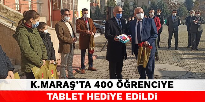 Kahramanmaraş'ta 400 öğrenciye tablet hediye edildi
