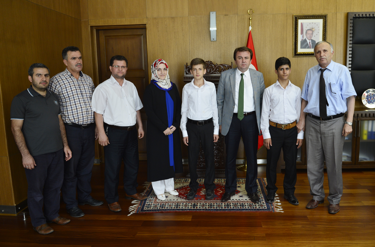 HAFIZLARDAN BAŞKAN ERKOÇ’A ZİYARET