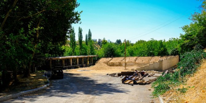 Dereköy Güreş Sahası inşaatı devam ediyor