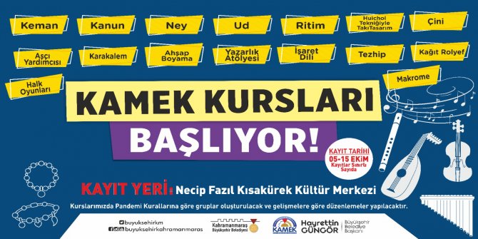 KAMEK kurslarında yeni dönem başlıyor!