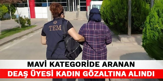 Mavi Kategoride aranan DEAŞ üyesi kadın gözaltına alındı