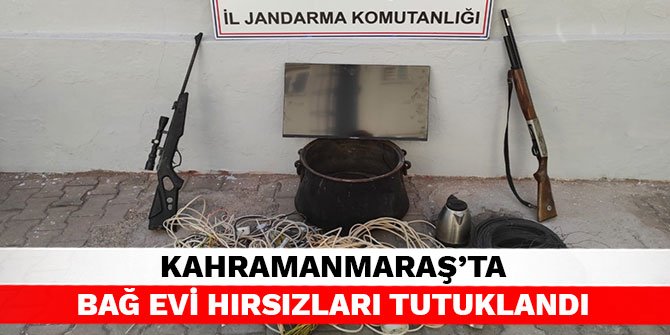 Kahramanmaraş’ta bağ evi hırsızları tutuklandı