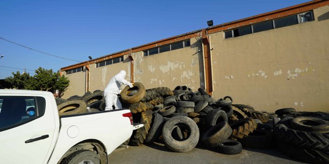 Kahramanmaraş'ta 200 ton atık araç lastiği toplandı
