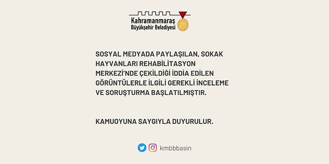 Kahramanmaraş Büyükşehir inceleme başlattı