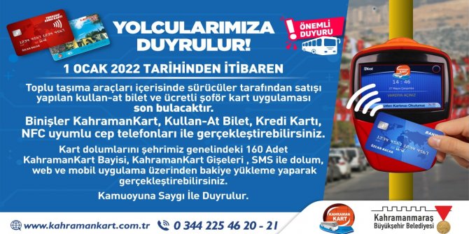 Kahramanmaraş'ta yolculara önemli duyuru!