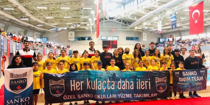 SANKO Okulları yarışmada beş altın, iki gümüş, sekiz bronz madalya ve bir kupa kazandı