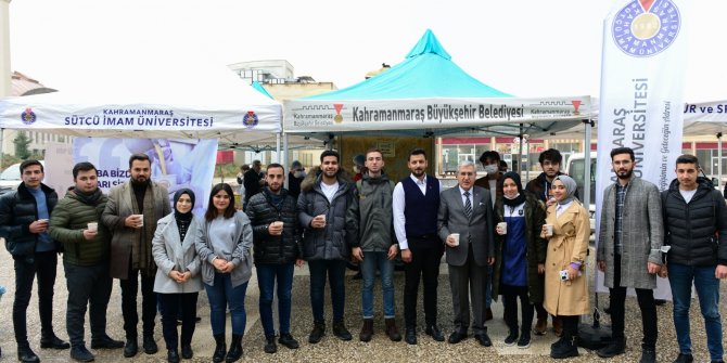 Kahramanmaraş Büyükşehir Belediyesi’nden KSÜ öğrencilerine sınav haftasında çorba ikramı