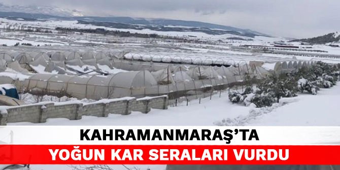 Kahramanmaraş’ta yoğun kar seraları vurdu
