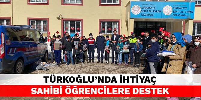 Türkoğlu’nda ihtiyaç sahibi öğrencilere destek