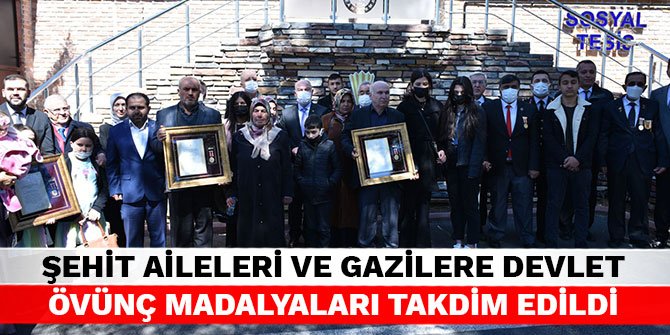 Kahramanmaraş'ta şehit aileleri ve gazilere devlet övünç madalyaları takdim edildi