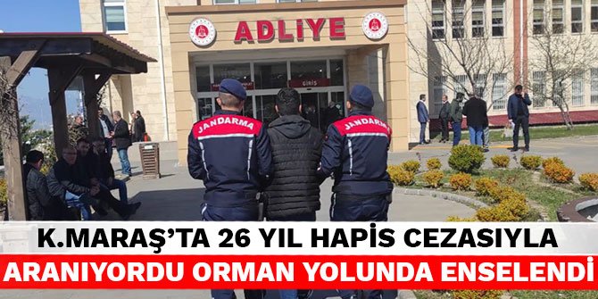 Kahramanmaraş’ta 26 yıl hapis cezasıyla aranıyordu orman yolunda enselendi