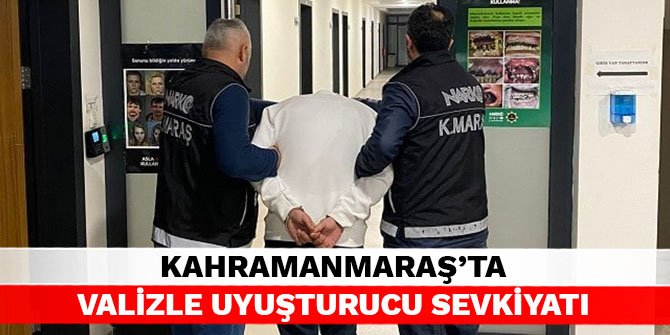 Kahramanmaraş’ta valizle uyuşturucu sevkiyatı