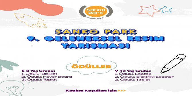 Sanko Park Avm, çocuklara yönelik ödüllü yarışma düzenliyor
