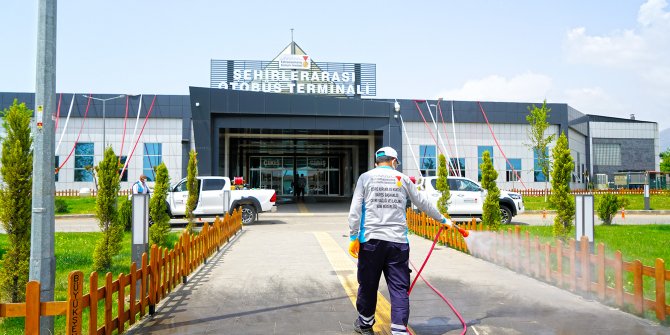 Kahramanmaraş'ta ortak kullanım alanlarında dezenfeksiyon uygulaması