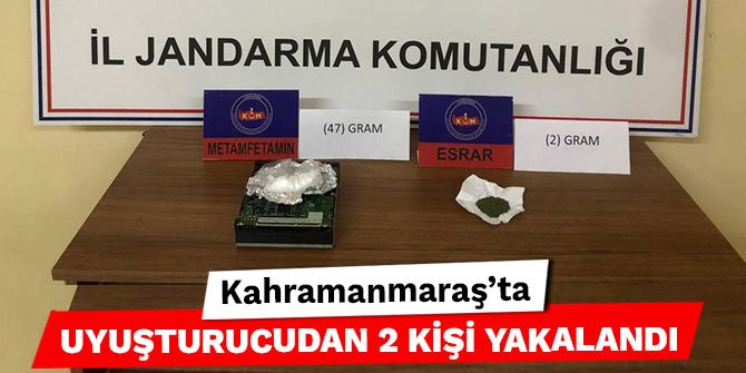 Kahramanmaraş’ta uyuşturucudan 2 kişi yakalandı