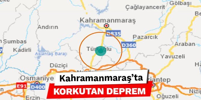 Kahramanmaraş’ta korkutan deprem