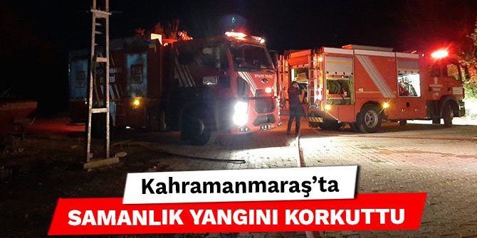 Kahramanmaraş’ta samanlık yangını korkuttu