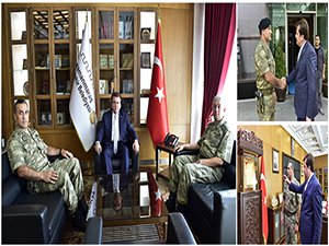 KOMUTANLARDAN ERKOÇ’A ZİYARET