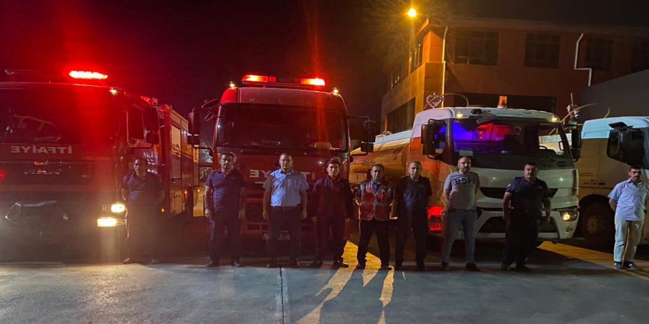 Kahramanmaraş itfaiyesi Mersin için yola çıktı