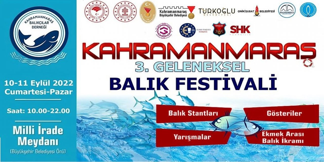 Kahramanmaraş 3. Geleneksel Balık Festivali başlıyor