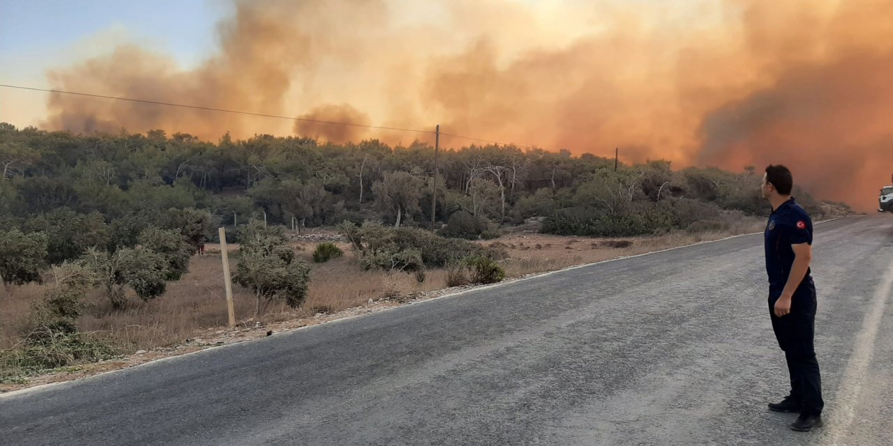 Kahraman itfaiyeciler Mersin’deki yangına tüm gece müdahale etti