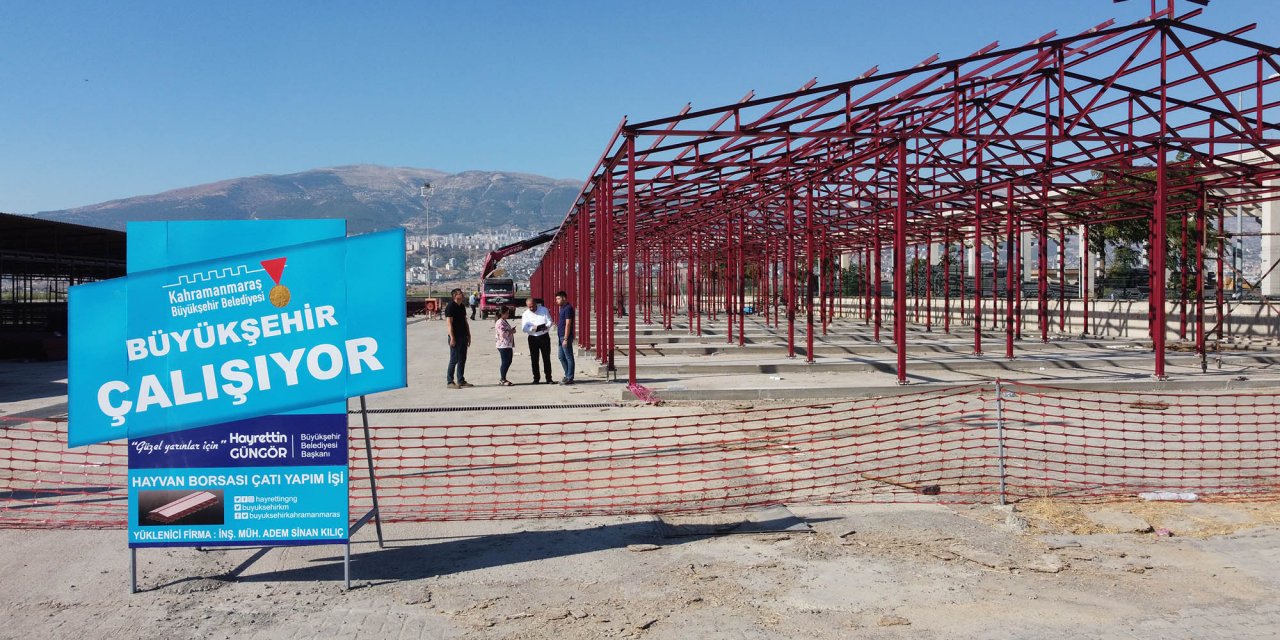 Kahramanmaraş'ta Hayvan Borsası’nda çalışmalar tamamlanıyor