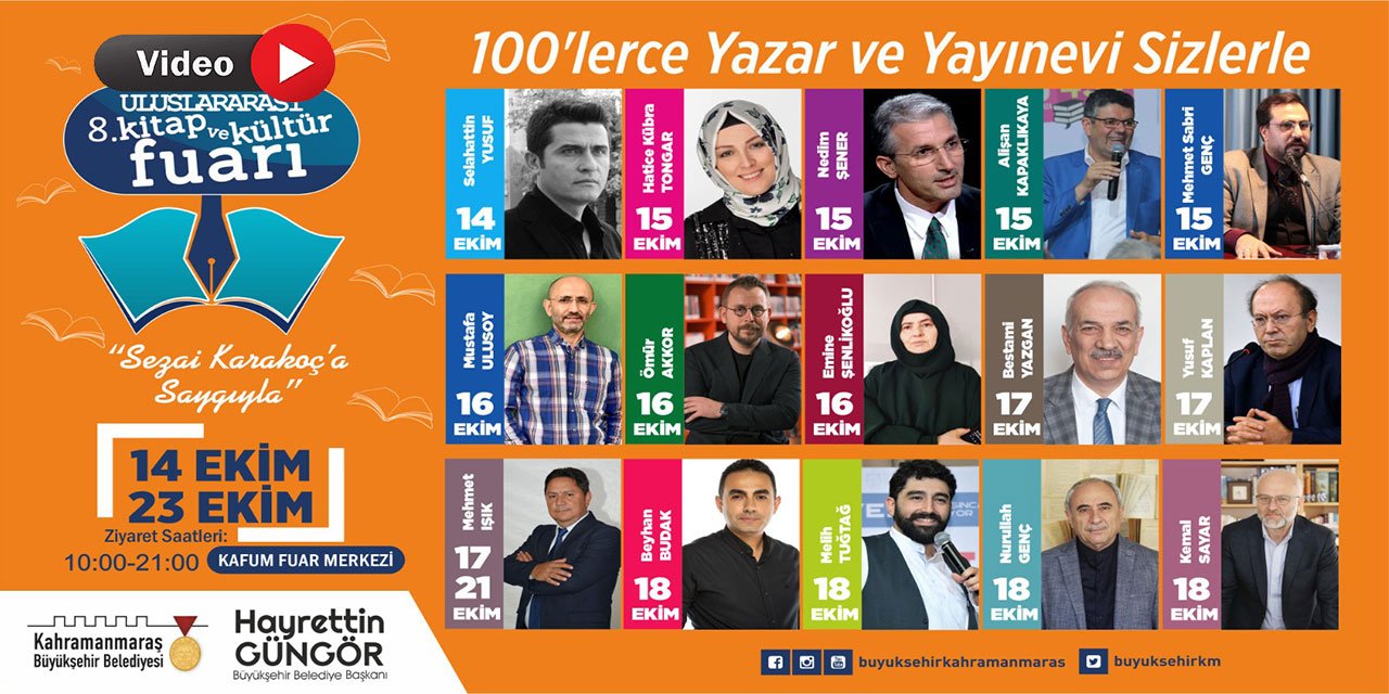 Kahramanmaraş Uluslararası Kitap ve Kültür Fuarı başlıyor!