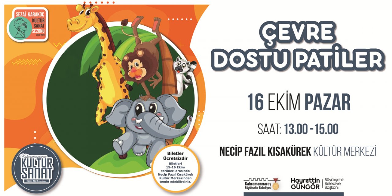 “Çevre Dostu Patiler” miniklerle buluşmaya geliyor