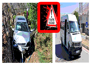 Ters yöne girdi, minibüse çarptı