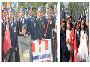 Gaziler gününde buruk kutlama...