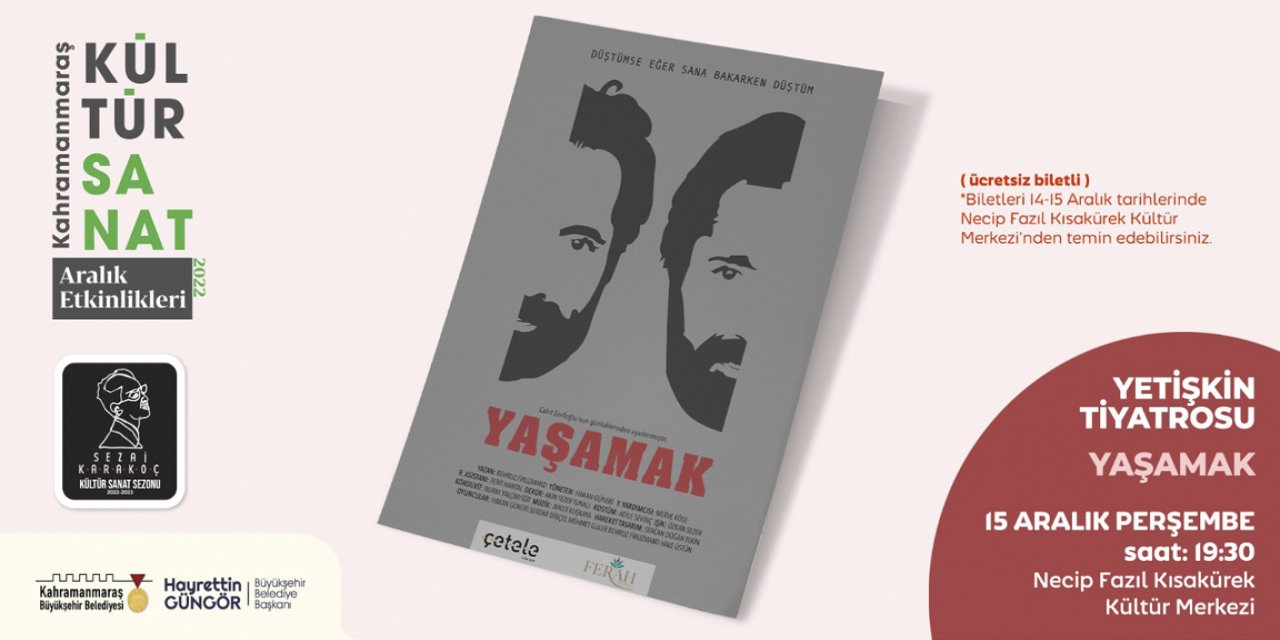 Kahramanmaraş'ta Zarifoğlu’nun Hayatı Sahneye Taşınıyor