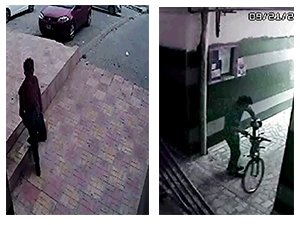 Bisiklet hırsızı kameralara yakalandı!