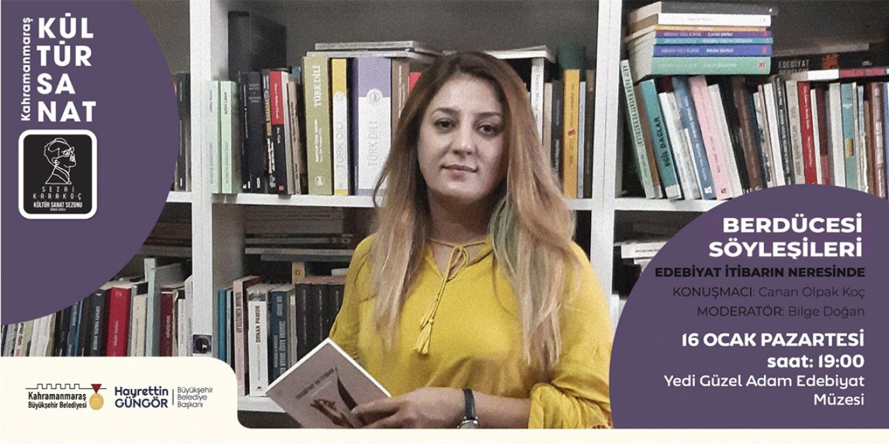 Kahramanmaraş’ta Yılın Kadın Yazarı Koç, Berdücesi Söyleşileri’nin Konuğu Olacak