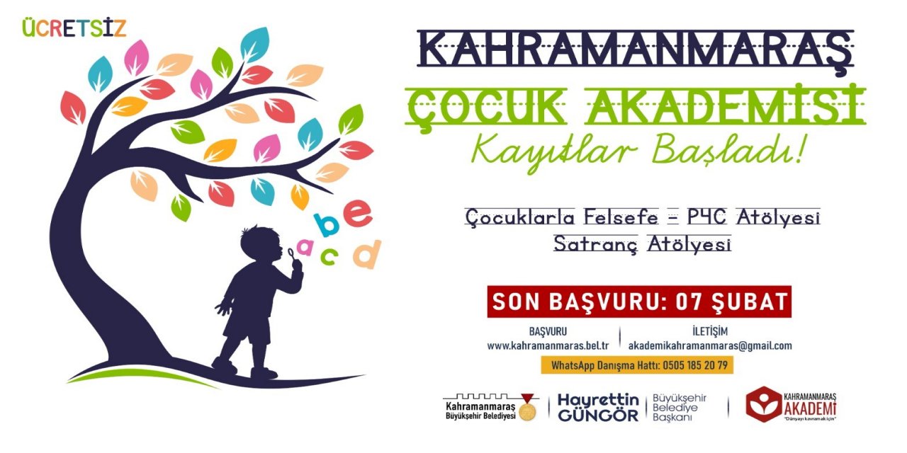 Kahramanmaraş Büyükşehir’in Çocuk Akademisi’nde Yeni Dönem Kayıtları Başladı!