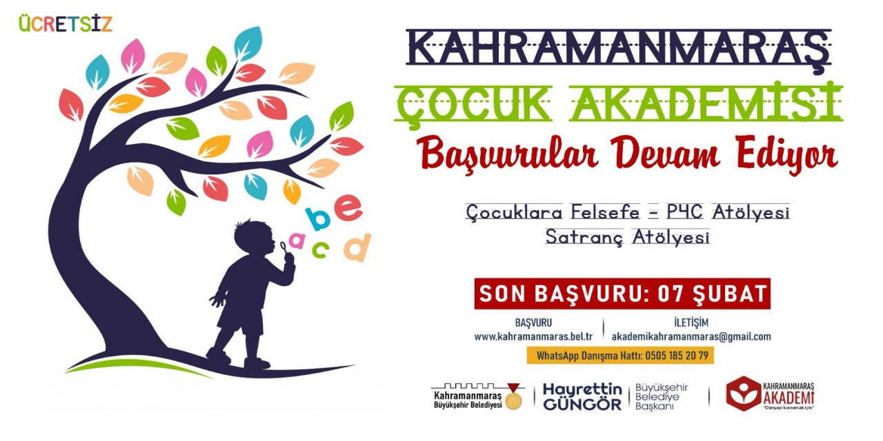 Kahramanmaraş’ta Çocuk Akademisi’nde Kayıtlar Devam Ediyor