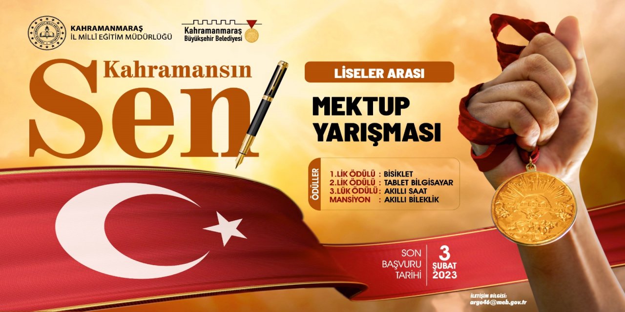 Kahramanmaraş'ta ‘Kahramansın Sen’ Yarışmasında Başvurular Sürüyor
