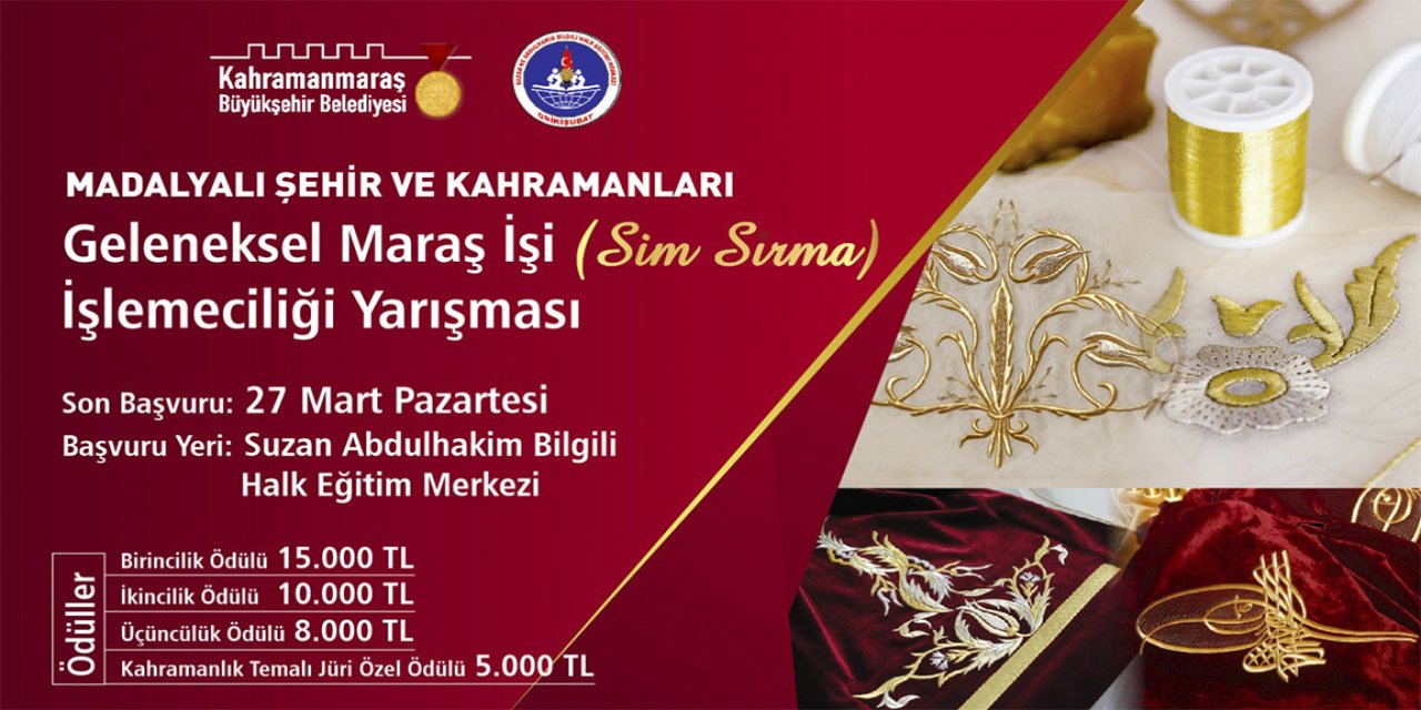 Kahramanmaraş’ta Geleneksel Maraş İşi İşlemeciliği Yarışması Düzenleniyor