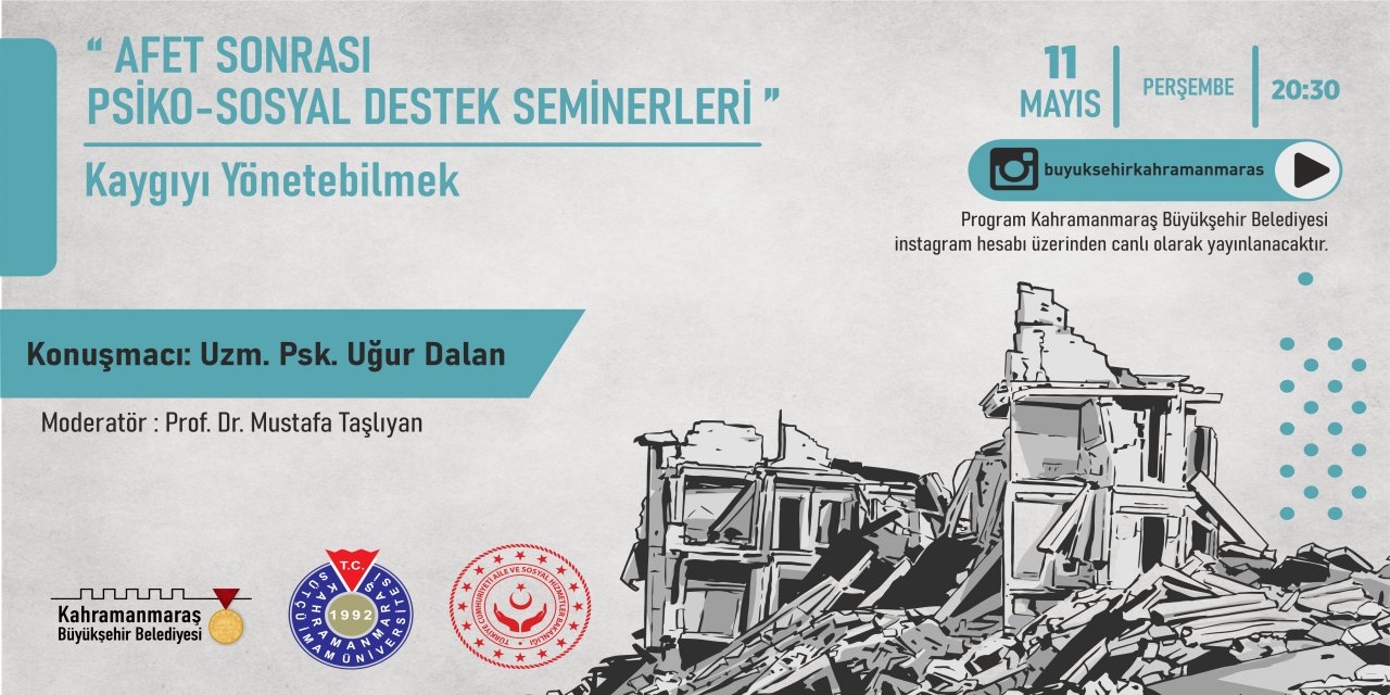 Psikolog Dalan, Kahramanmaraş’ta Kaygıyı Yönetebilmeyi Anlatacak